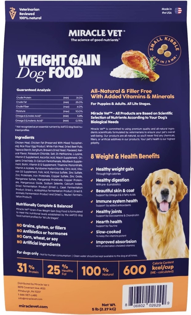 Miracle Vet 8-in-1 High-Calorie Dog Food